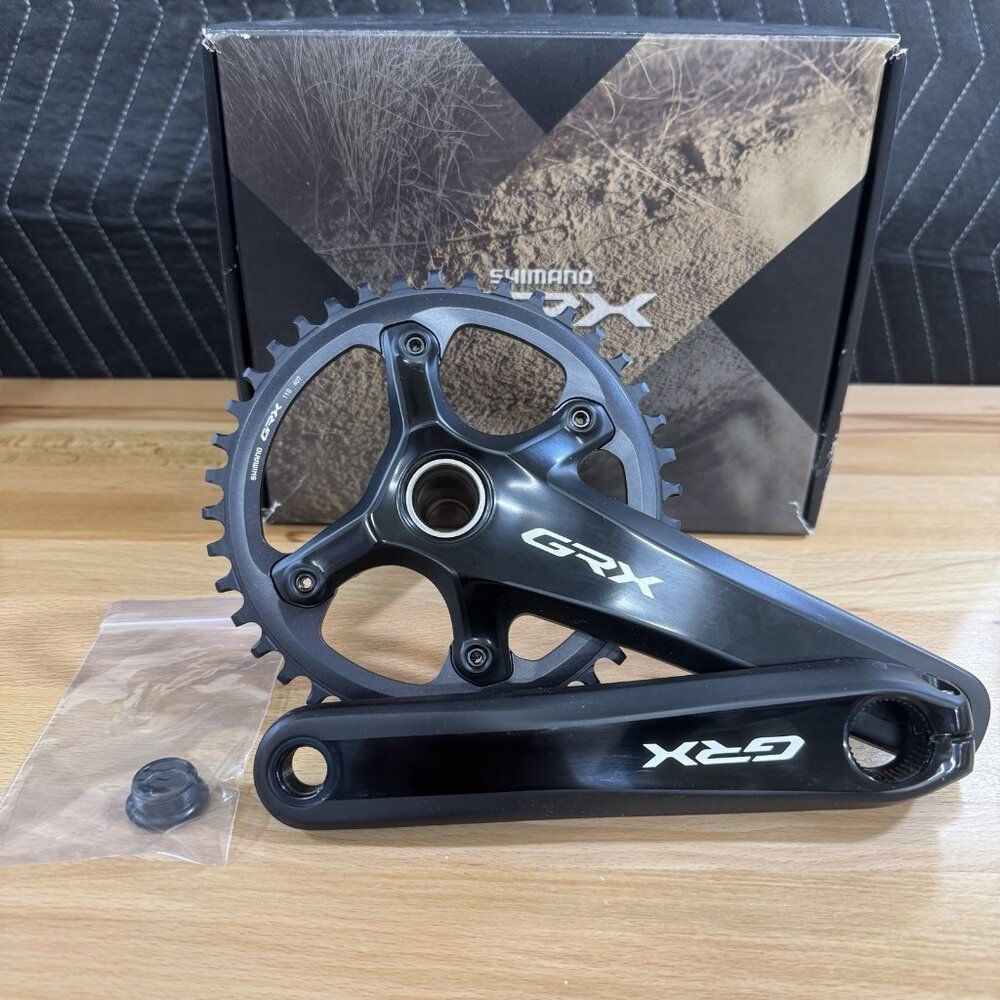 Shimano GRX FC-RX810-1x Crankset 175mm 11-Speed 40t 110 BCD Black For GRX Di2
